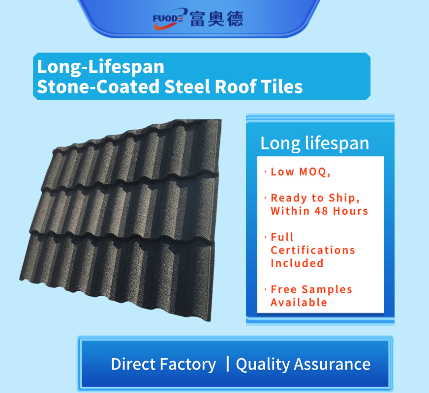 color stone coated metal roof tiles
